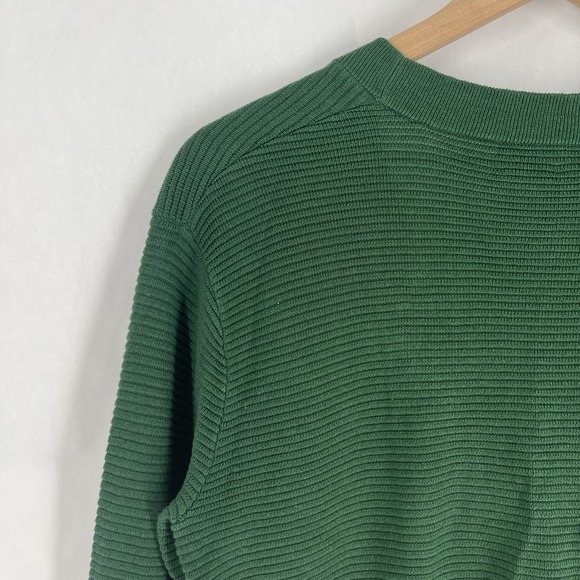 Aritzia Wilfred Womens Light Cropped Cardigan Size XS Green Linen Blend V-Neck - Picture 10 of 13